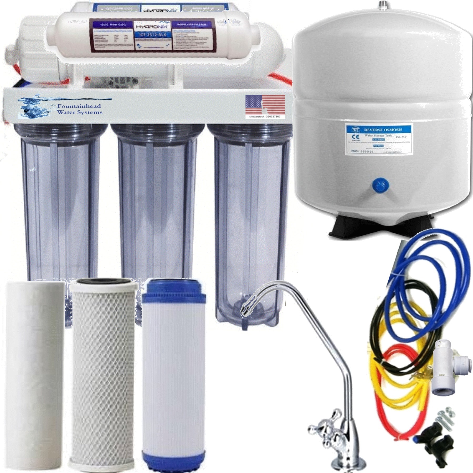alkaline Neg ORP residential Reverse Osmosis system